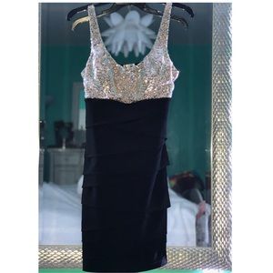 Sequin black party dress